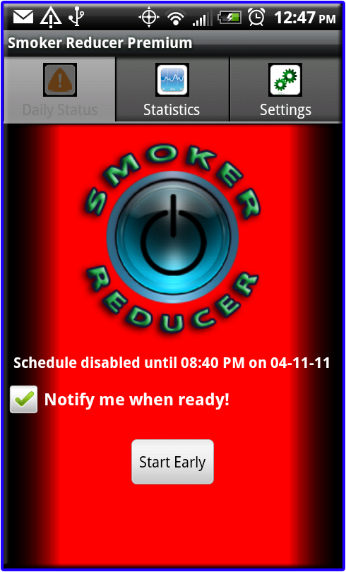 Smoker Reducer Daily Status Tab Not Running